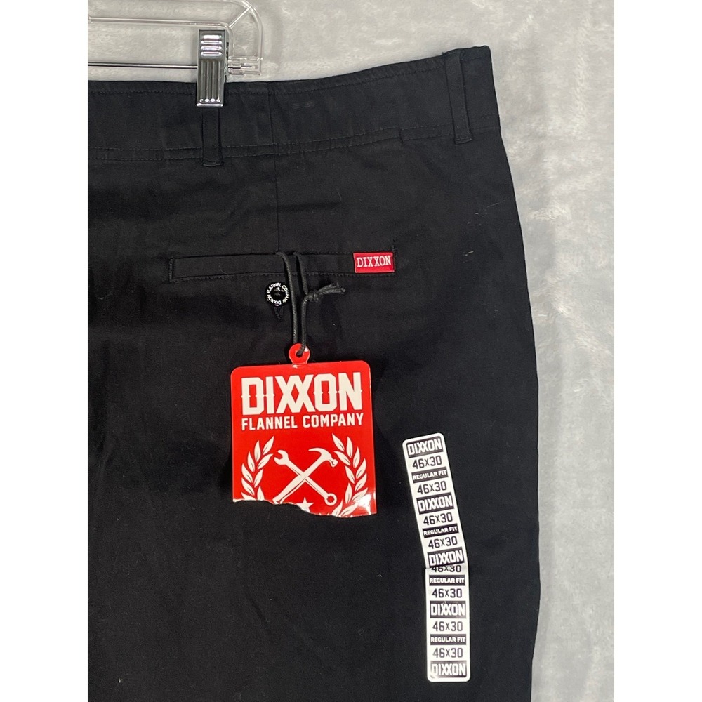 Dixxon Flannel Co Mens Black Regular Fit Chino Work Pants 46x30 NWT New - Picture 1 of 9